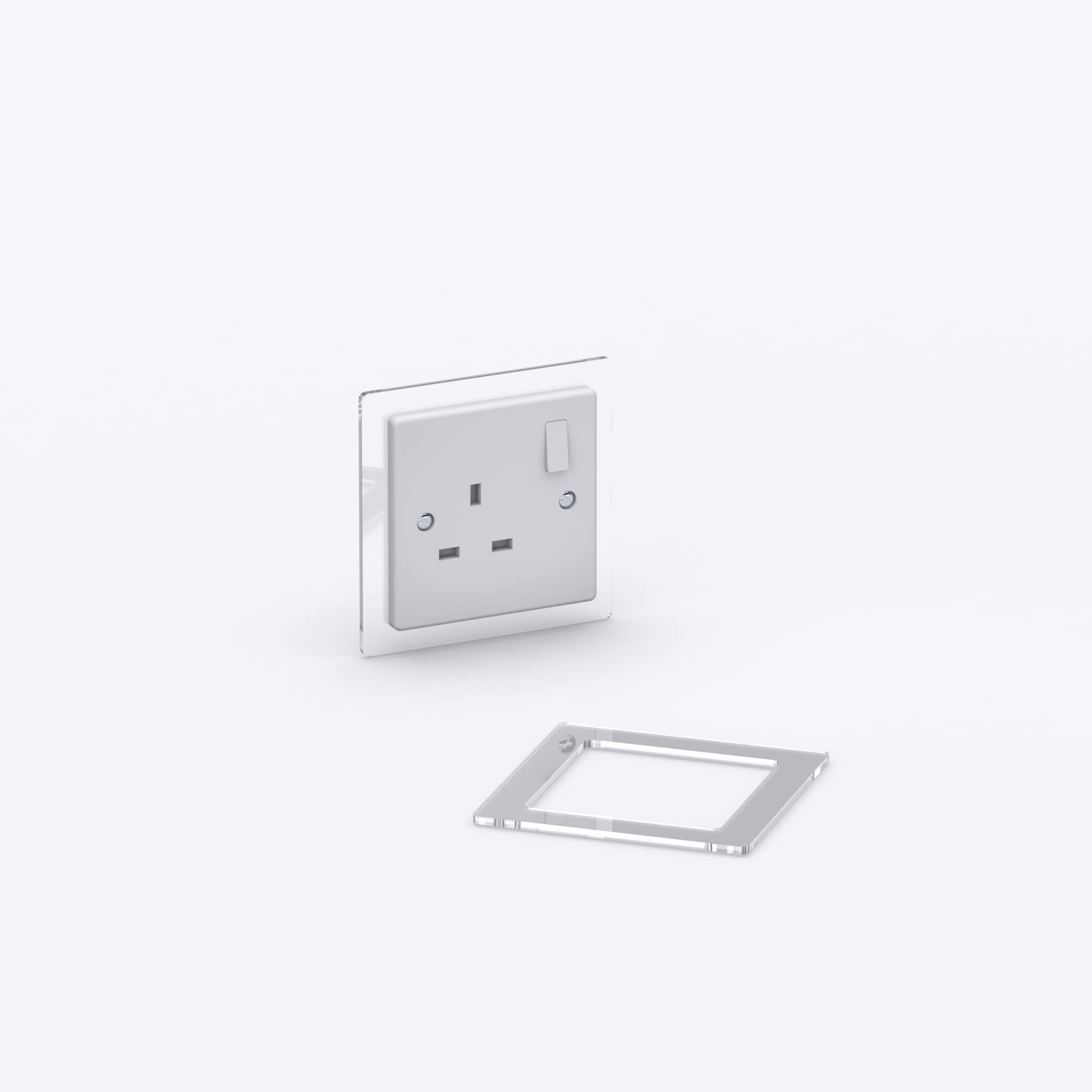 Double/Single Socket Switch Surround/Acrylic Finger Plate